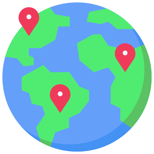 globe icon with pins